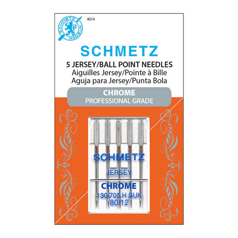 Aiguilles Schmetz Chrome Jersey/Ballpoint 80/12