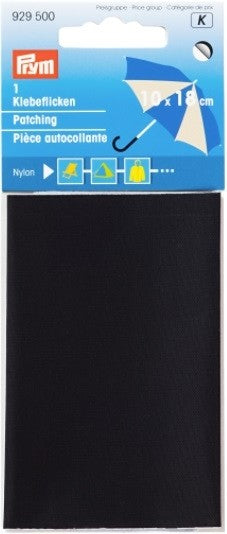 Patch de nylon 6.5x14cm - Noir