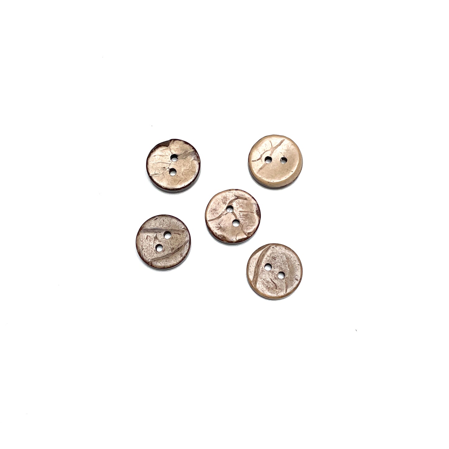 Bouton rond 2 trous 15 x 15 mm - Bouton coco