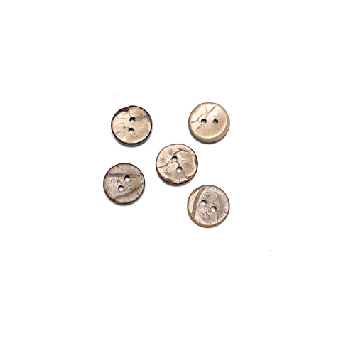 Bouton rond 2 trous 15 x 3 mm - Bouton coco