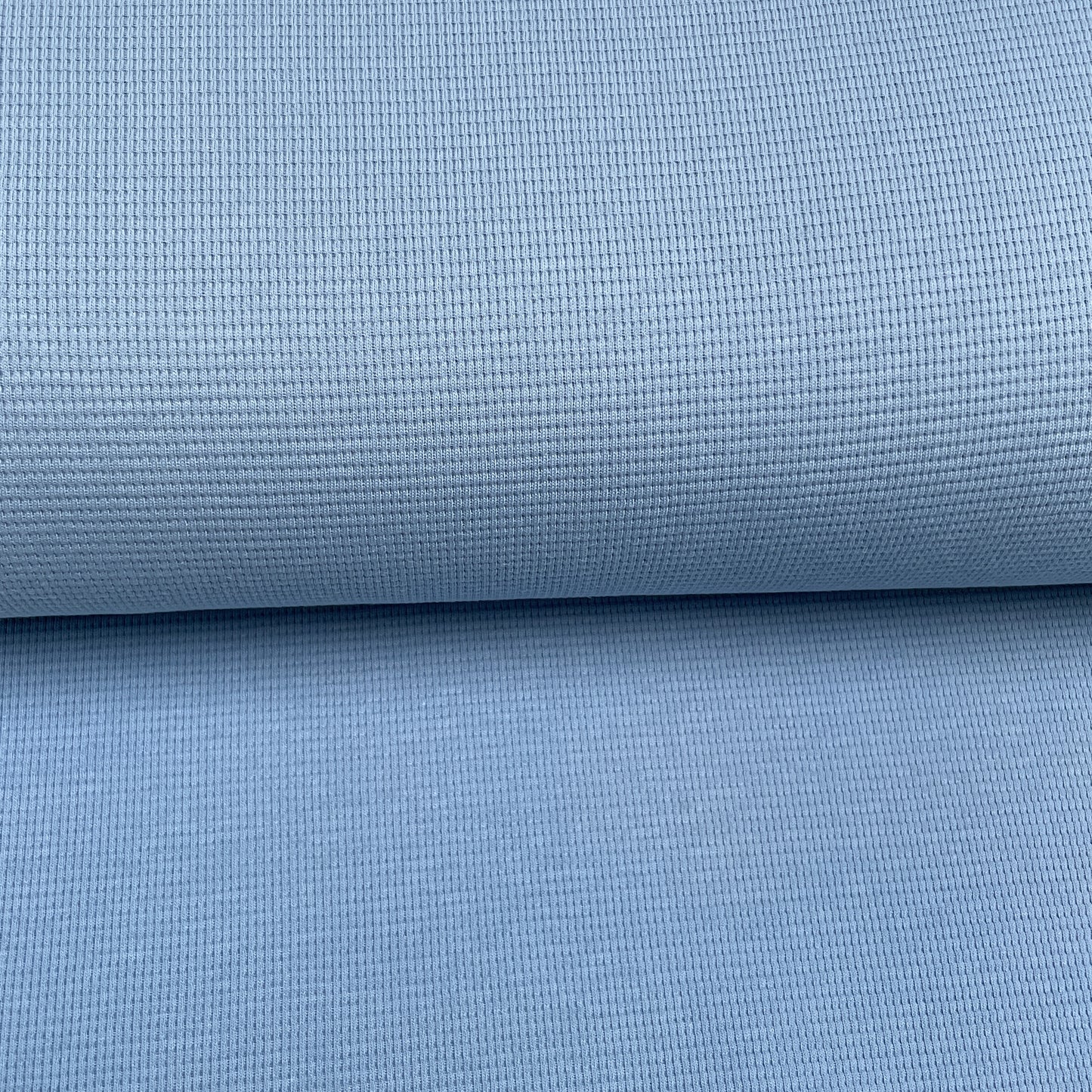 Bleu poudre - Tricot gaufré