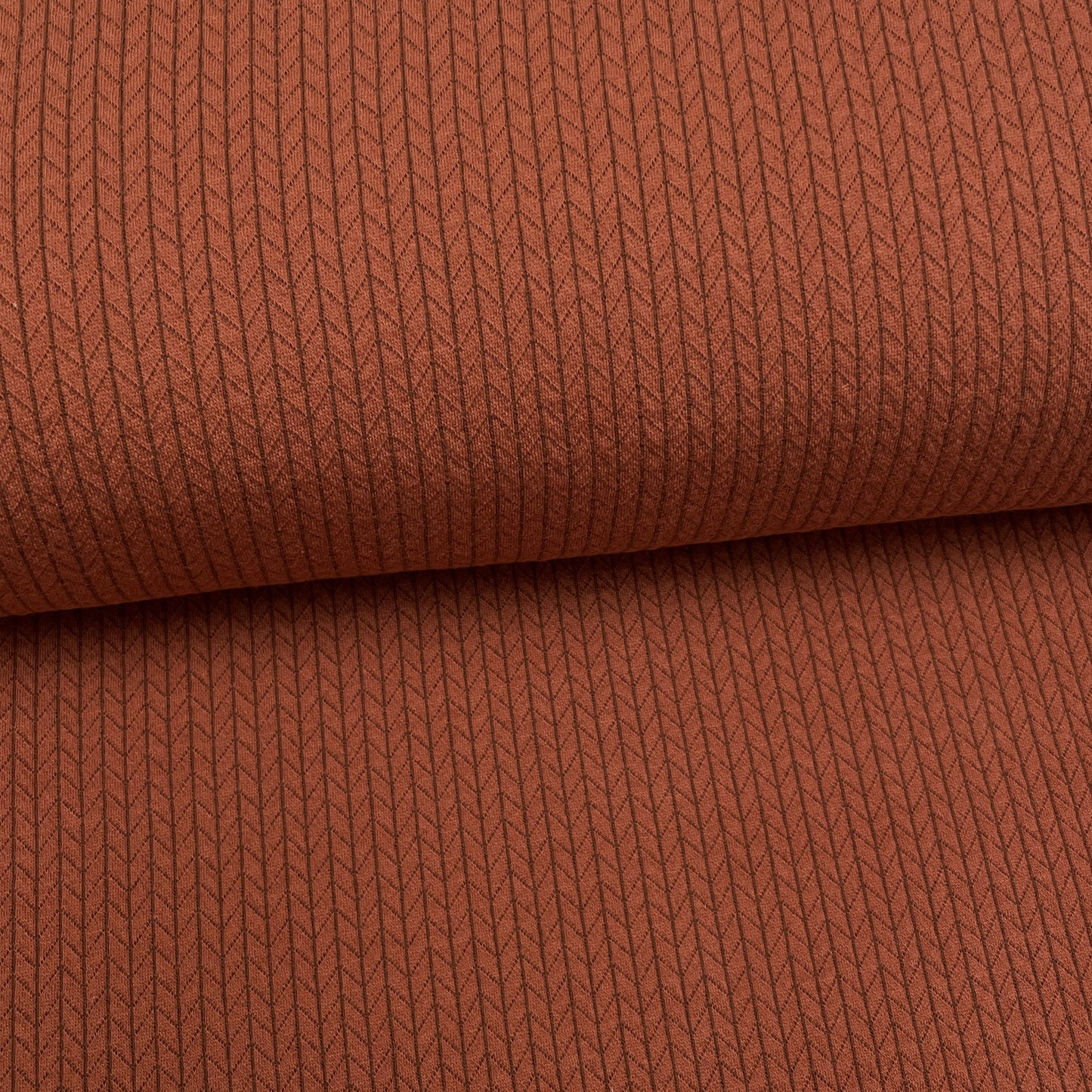 Burnt Orange Recycled Cotton Cable Knit