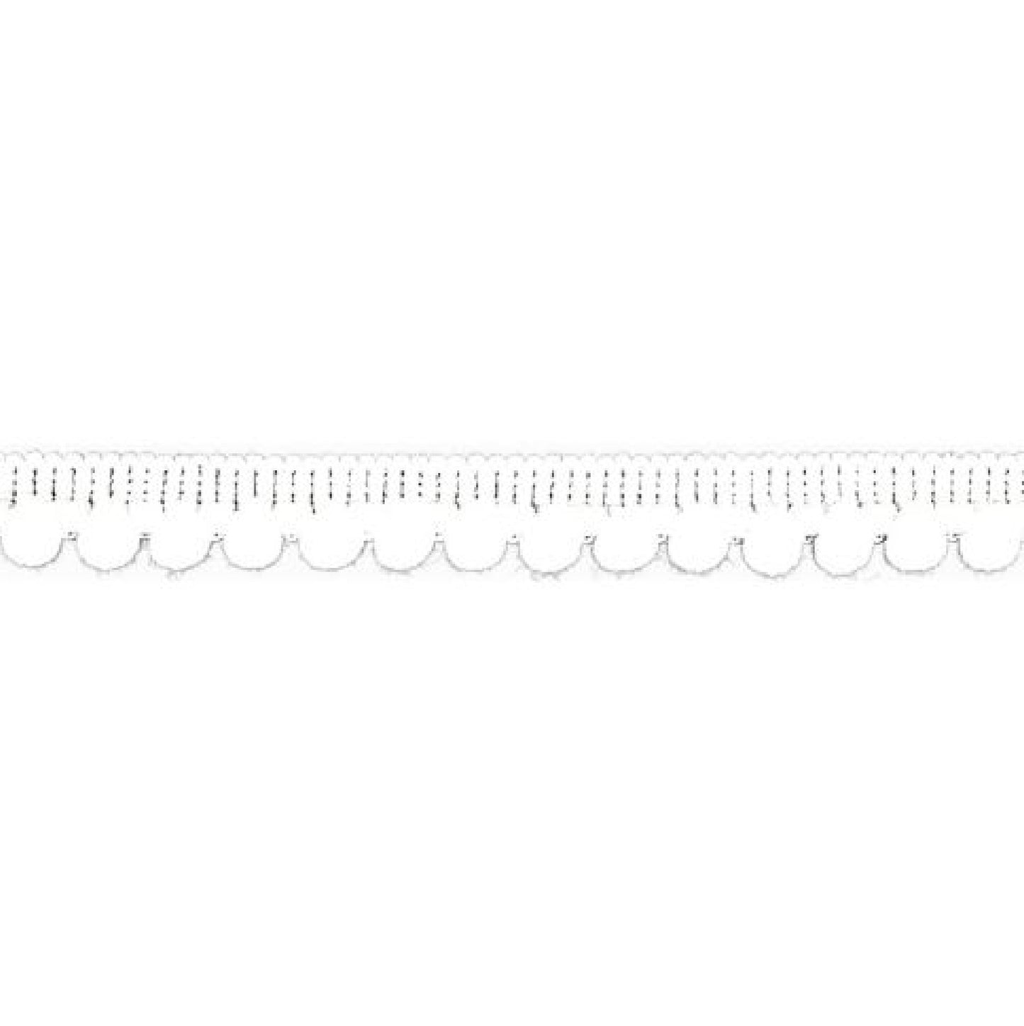 Fin de rouleau 87 cm - Blanc - Ruban pom pom