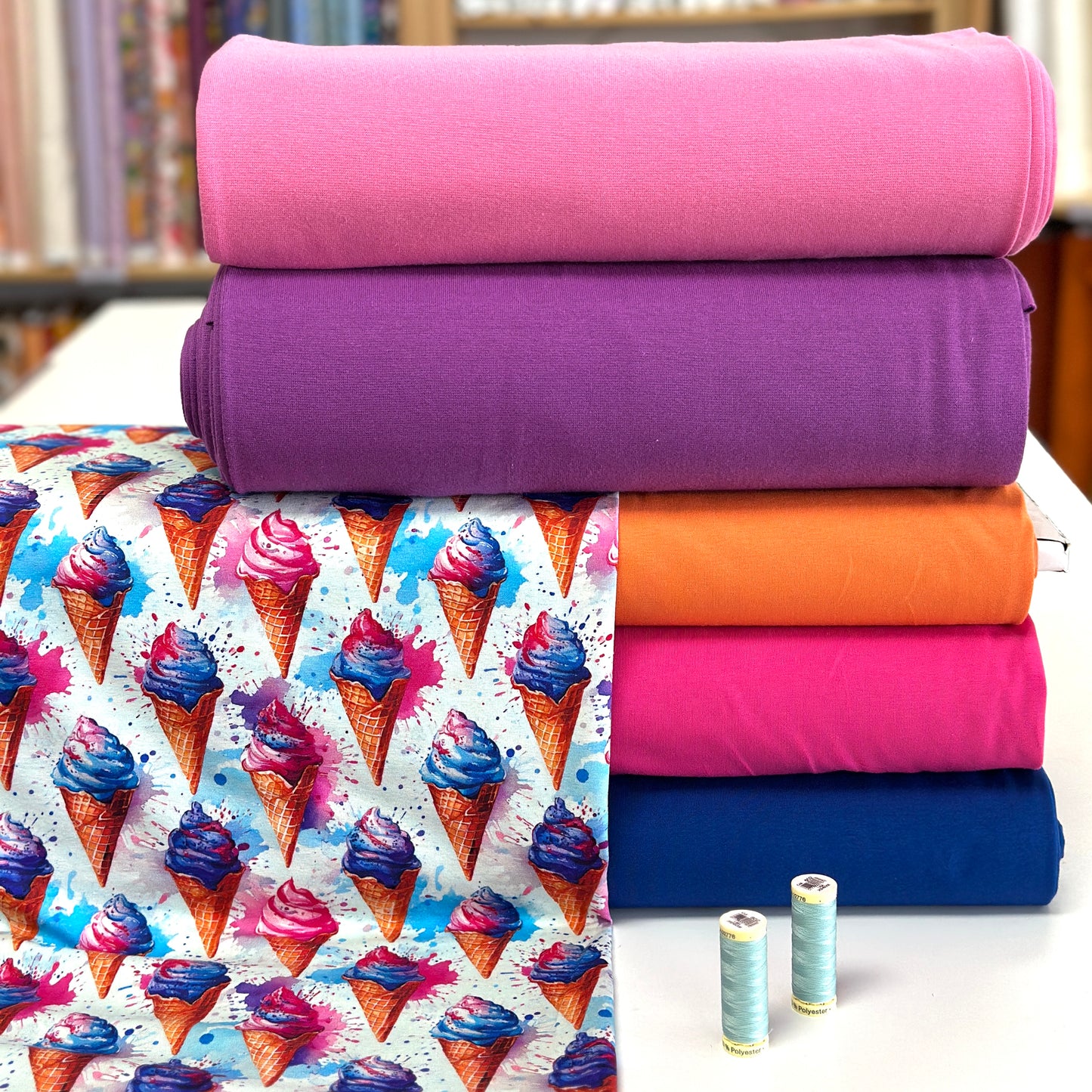 Watercolor cones - NON NON OUI - Printed jersey