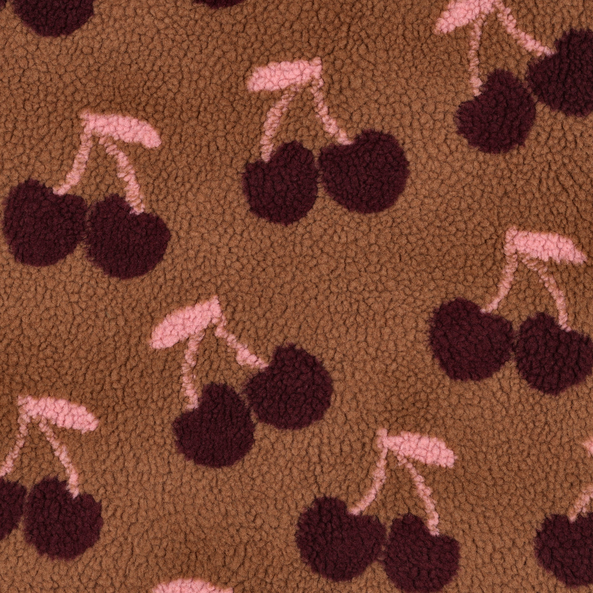 Cerises brun - Teddy jacquard