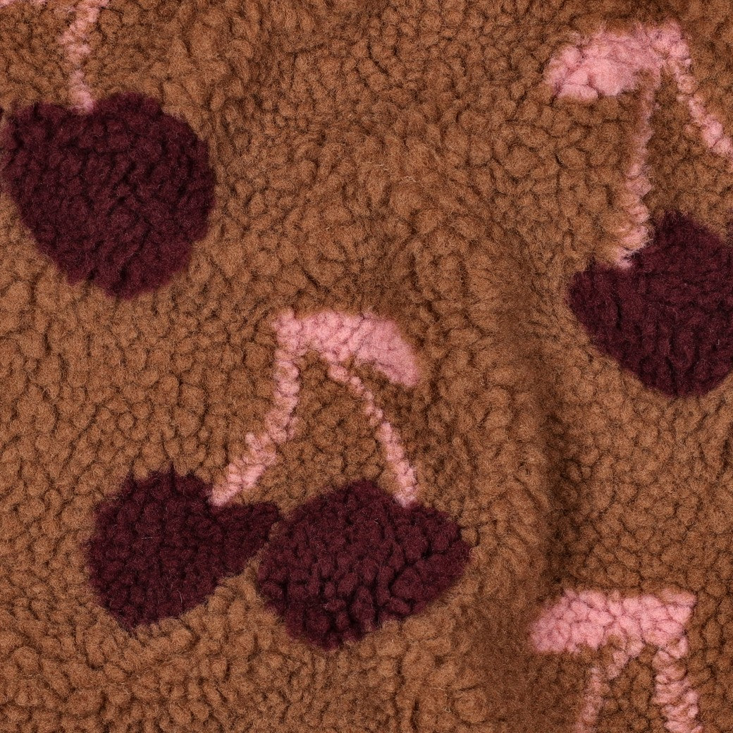 Cerises brun - Teddy jacquard