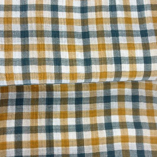Multicolored checkered 2 - Cotton muslin 2 sides