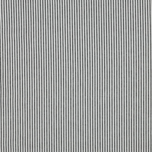 Noir - Popeline rayée 3mm teinte en fil