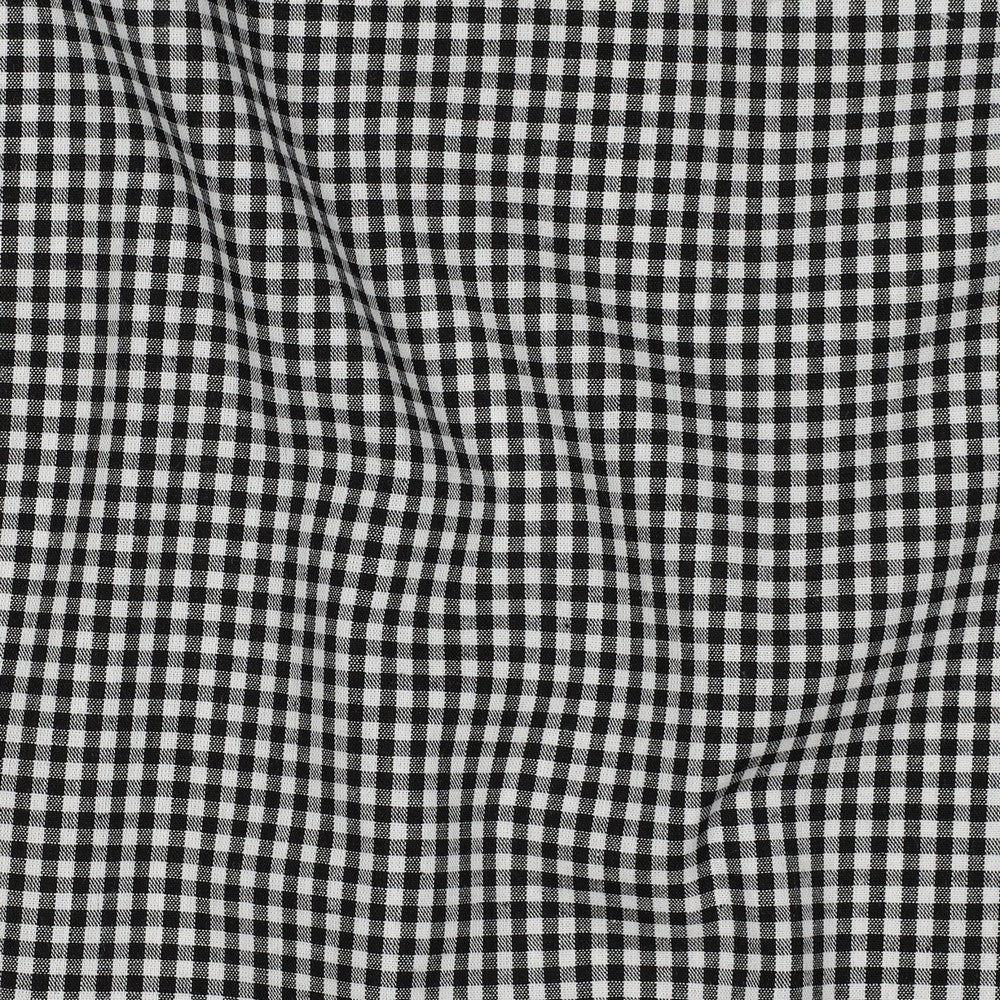 Black - 2.7mm Check Poplin