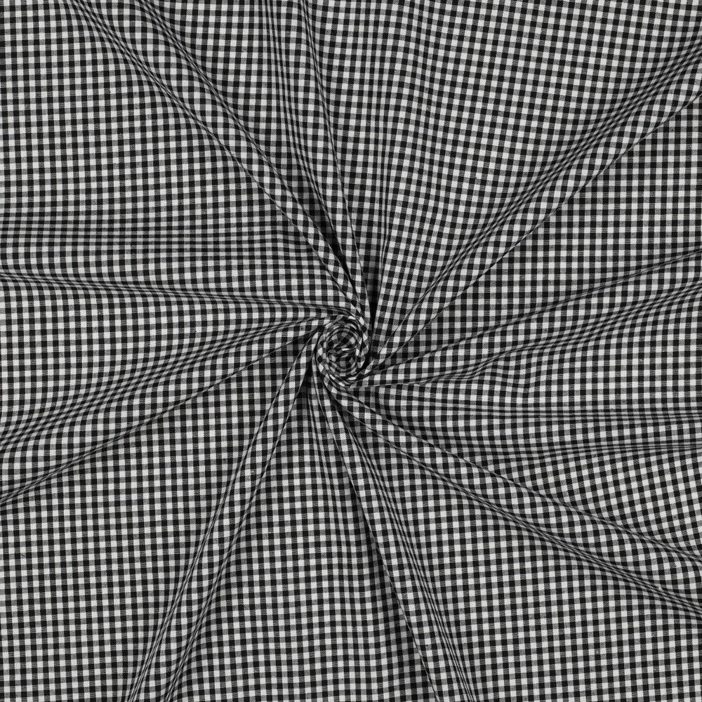 Black - 2.7mm Check Poplin