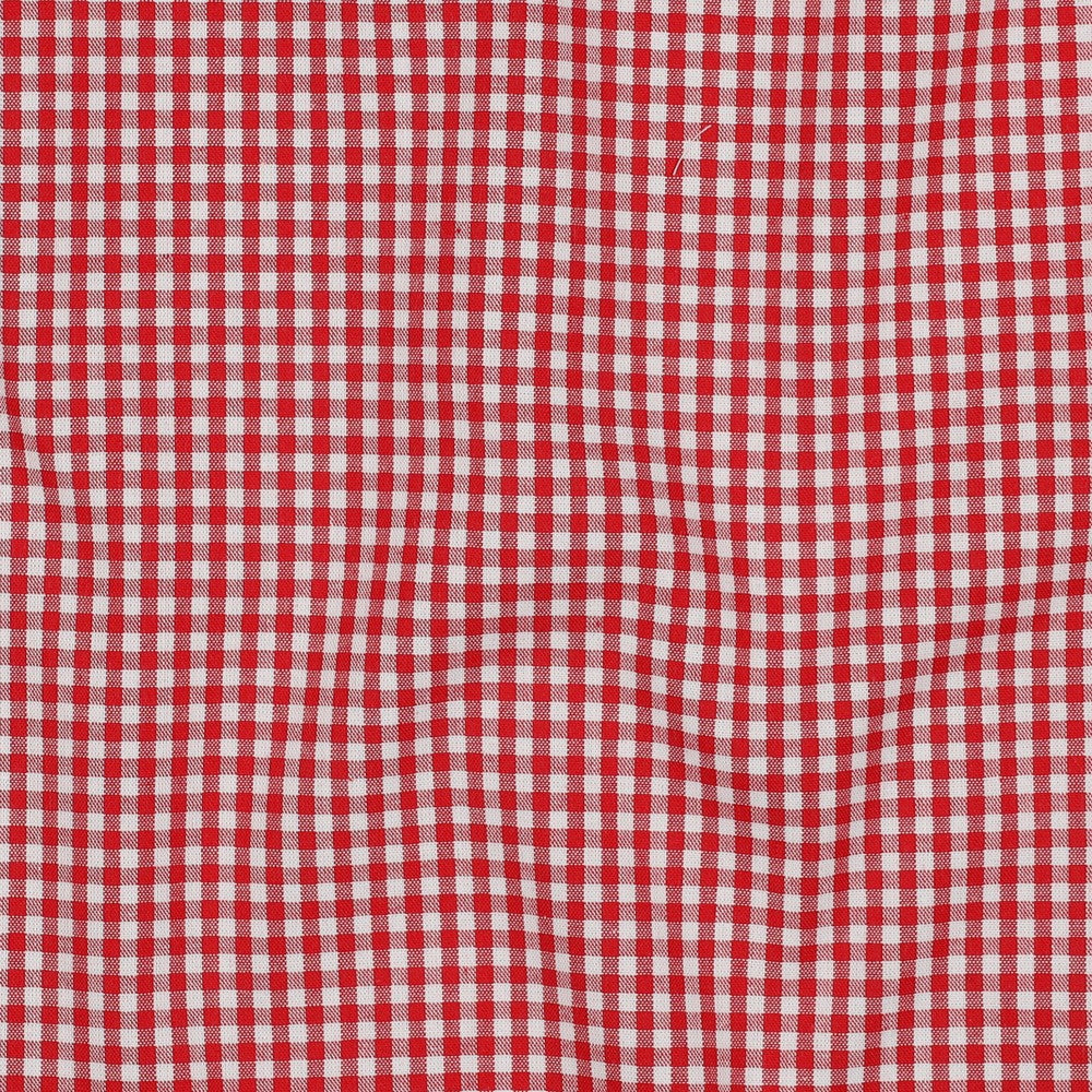 Rouge - Popeline à carreaux 2,7mm