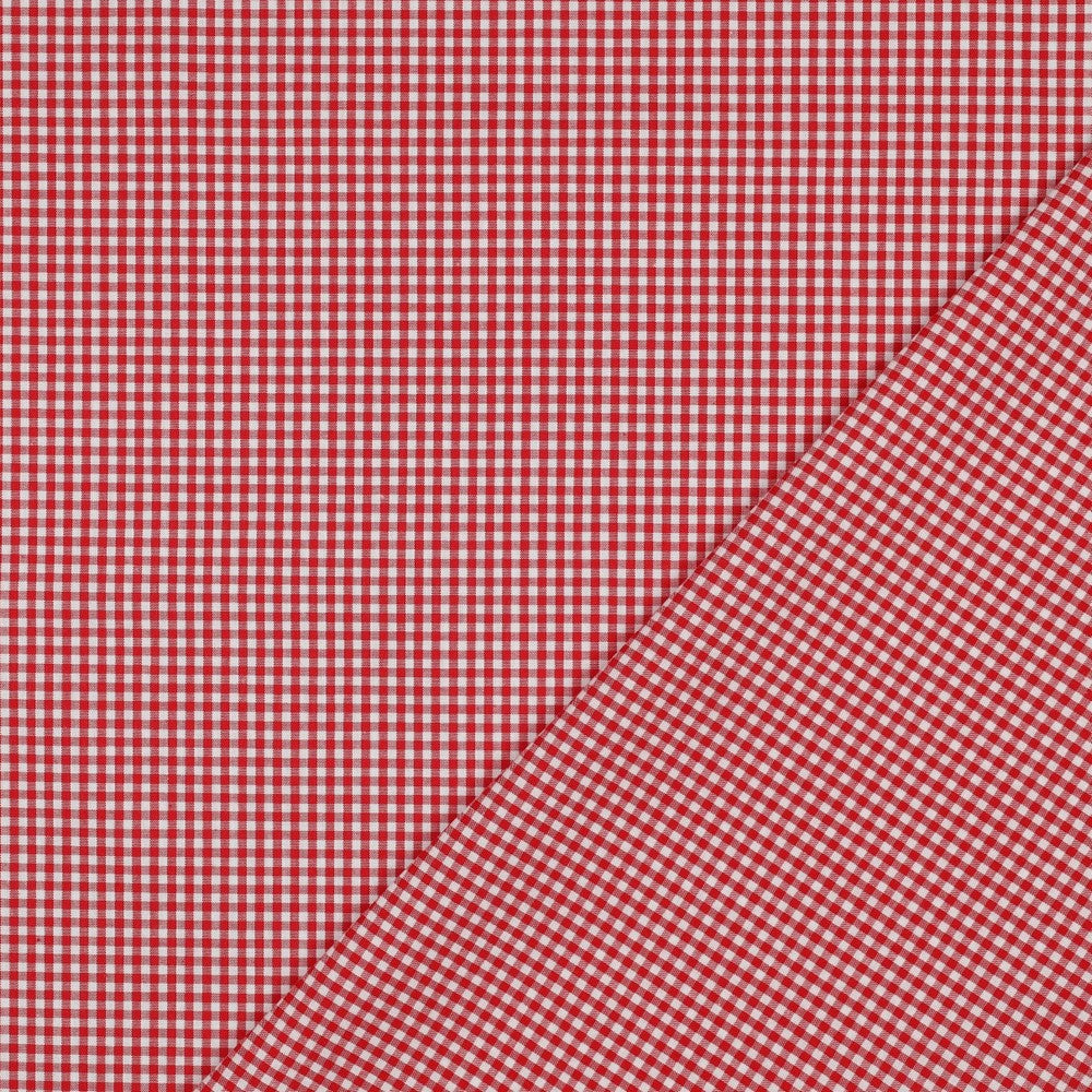 Rouge - Popeline à carreaux 2,7mm