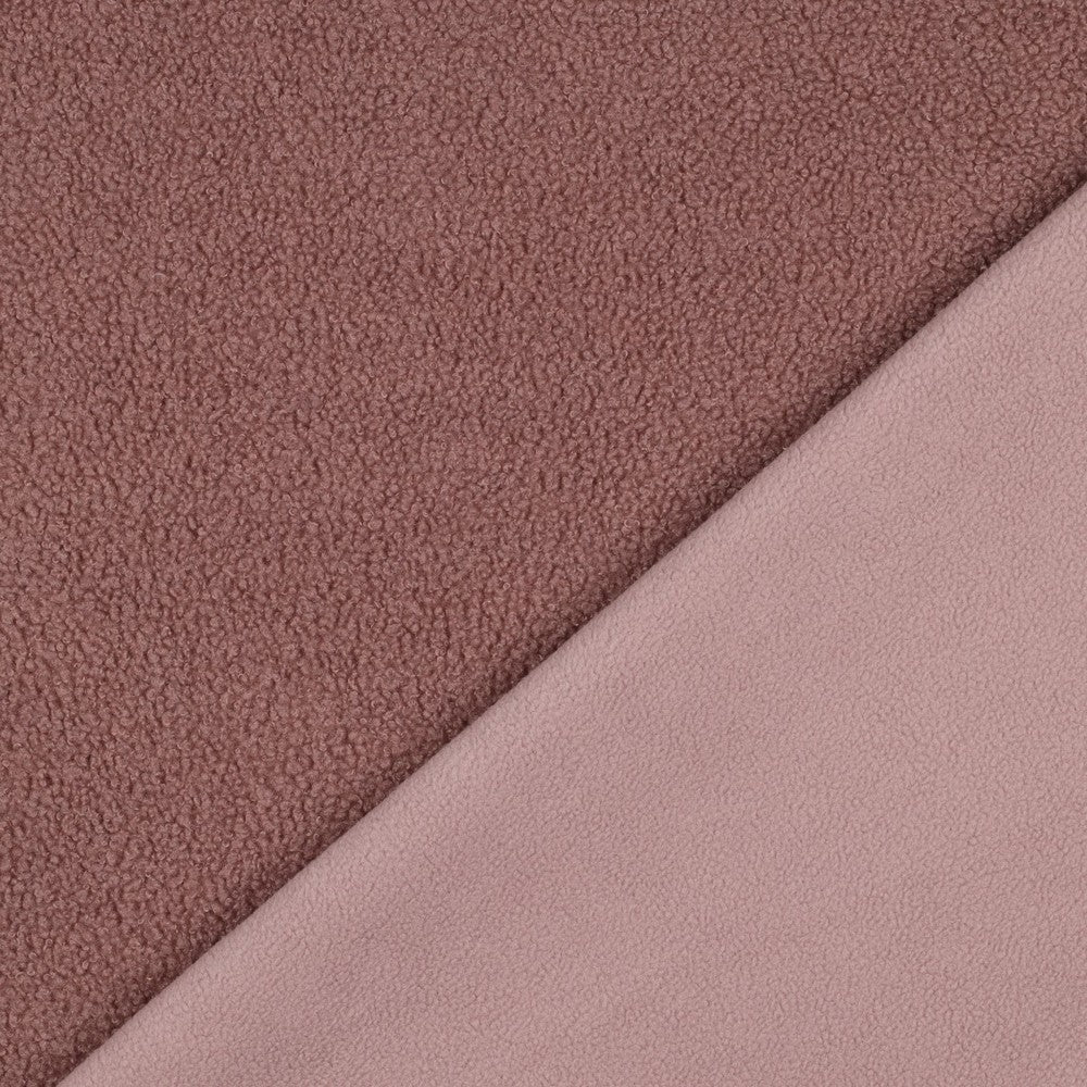 Rose blush - Teddy double face (teddy + polaire)