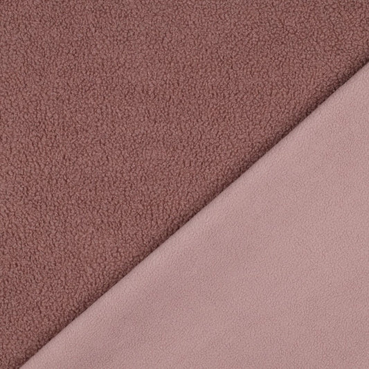 Rose blush - Teddy double face (teddy + polaire)