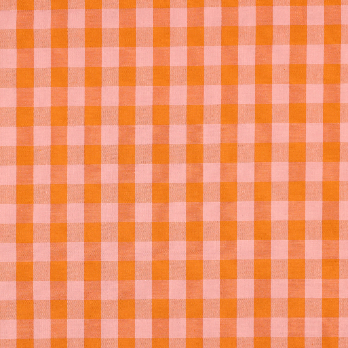 Carreaux Orange/Saumon - Coton teint sur fil