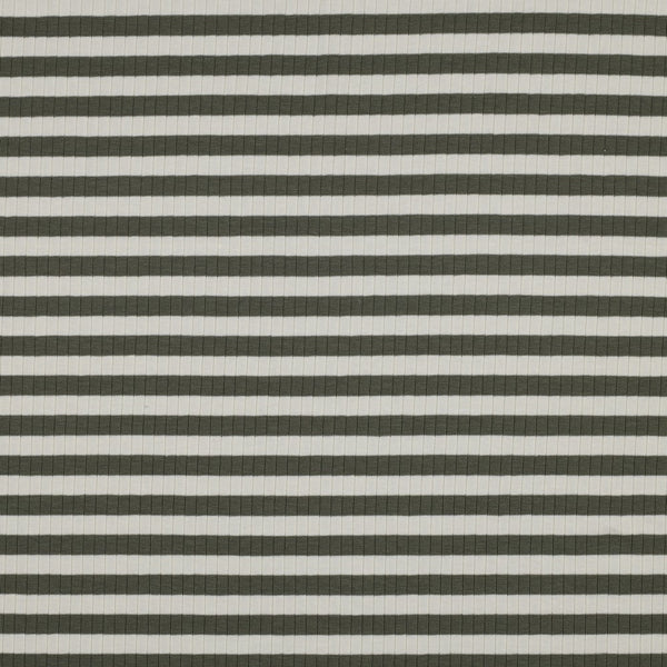 Dark blush/cream stripe - Ribbed jersey print