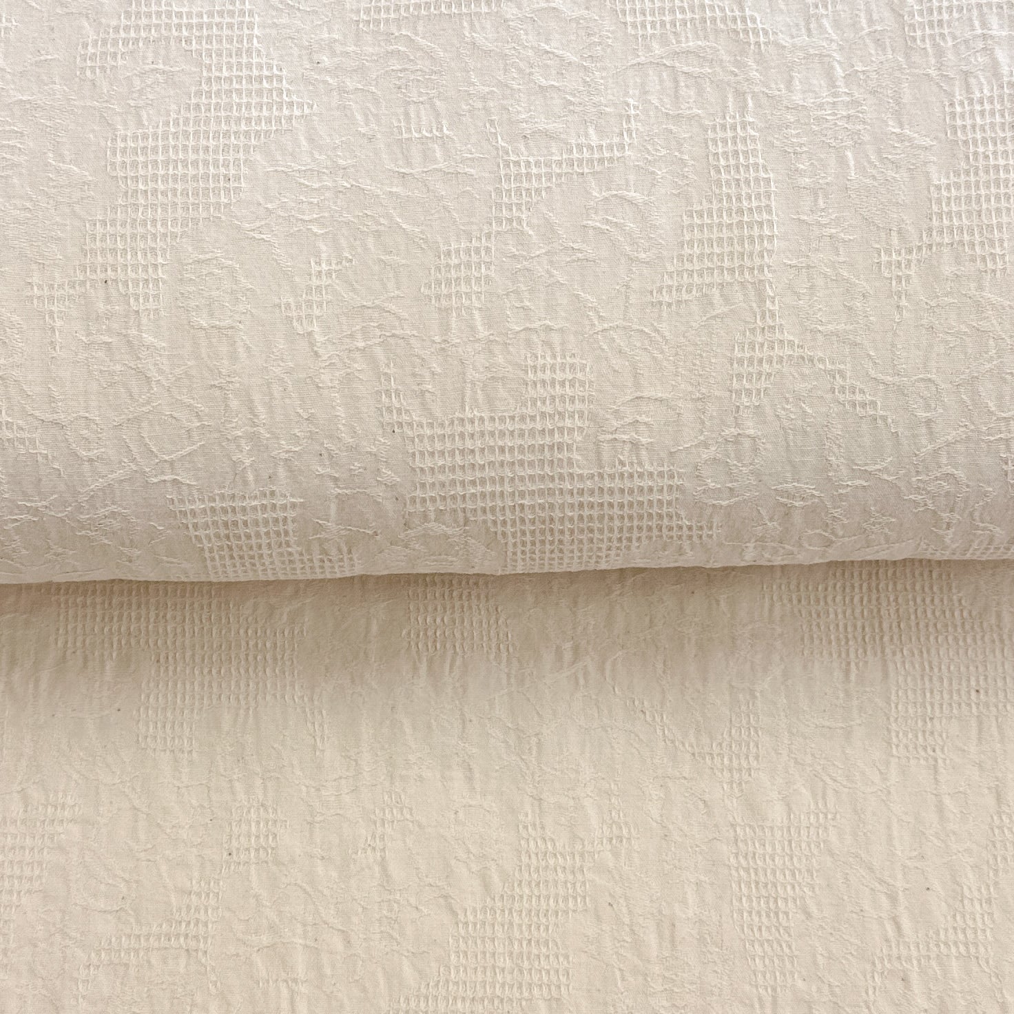 Écru - Coton jacquard