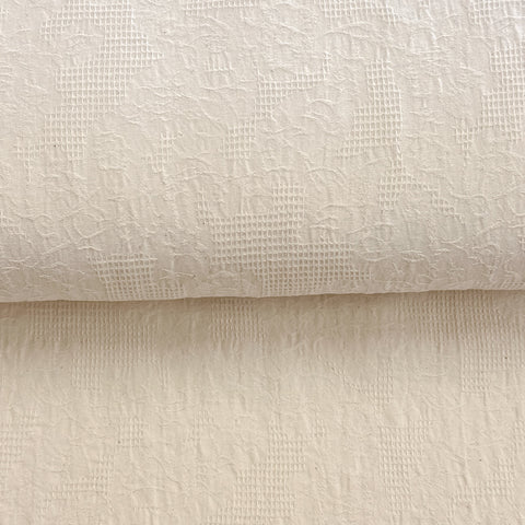 Écru - Coton jacquard