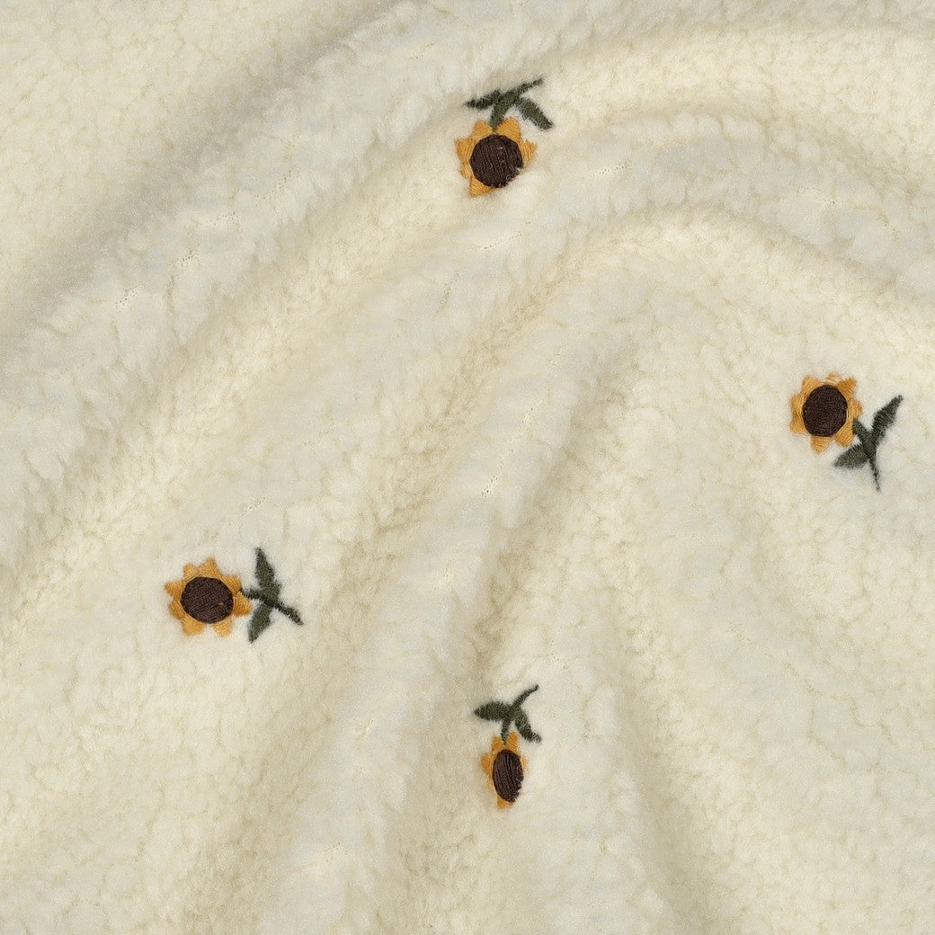 Tournesols - Teddy jacquard brodé de fleurs