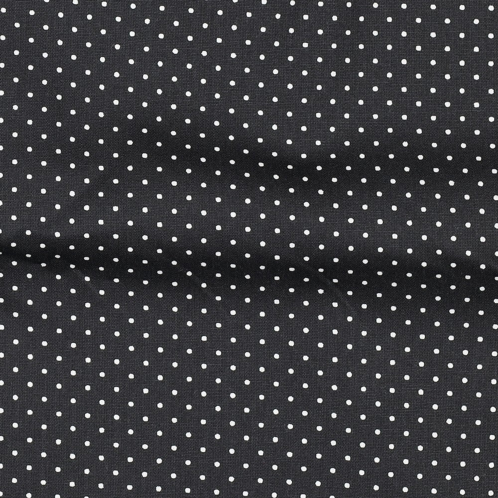 Small black polka dots - Printed poplin