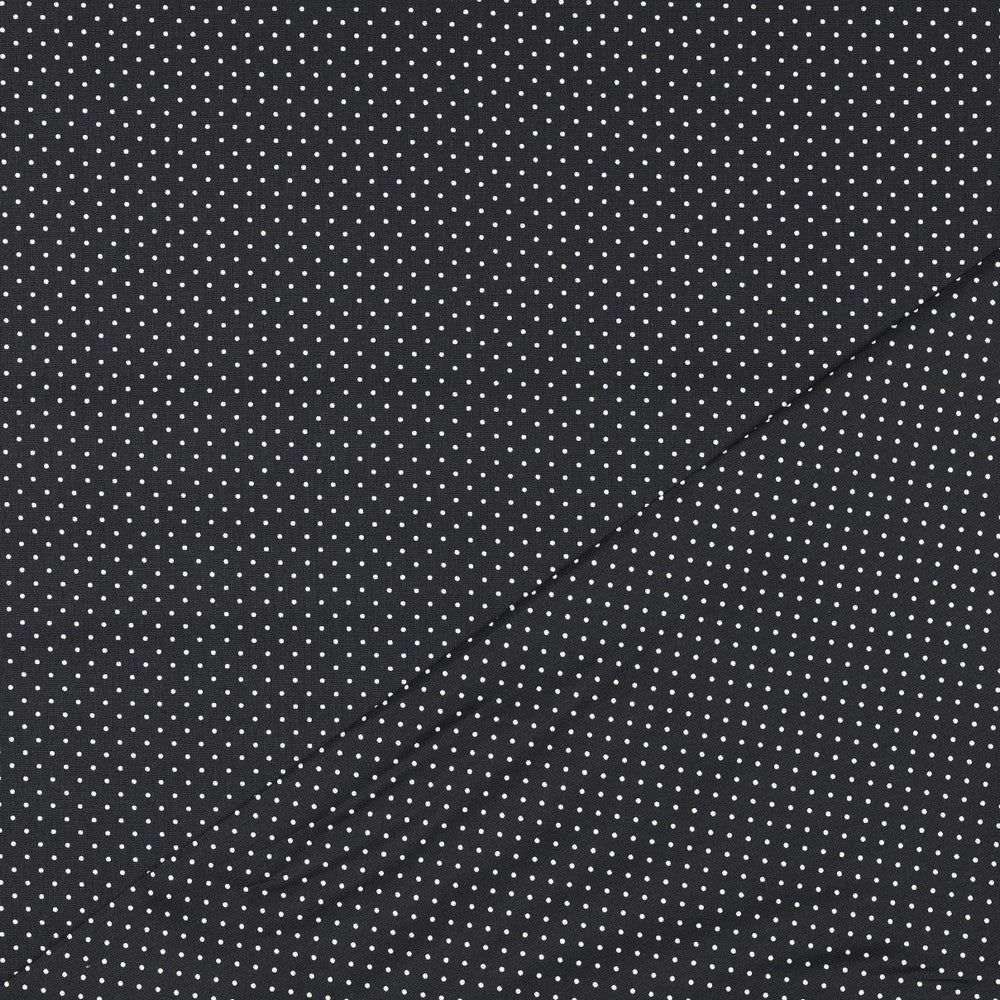 Small black polka dots - Printed poplin
