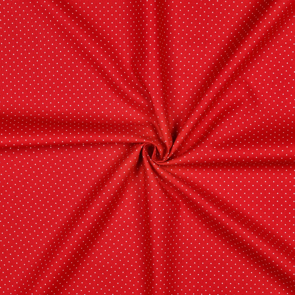 Small red polka dots - Printed poplin