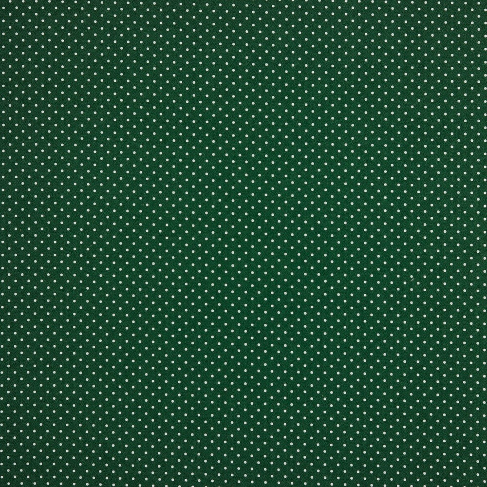 Small green polka dots - Printed poplin