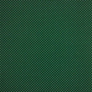Small green polka dots - Printed poplin