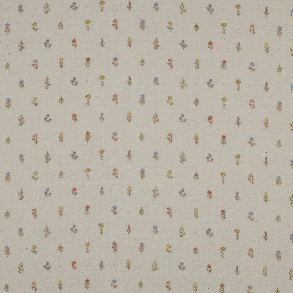 Minis fleurs - Mousseline de coton biologique