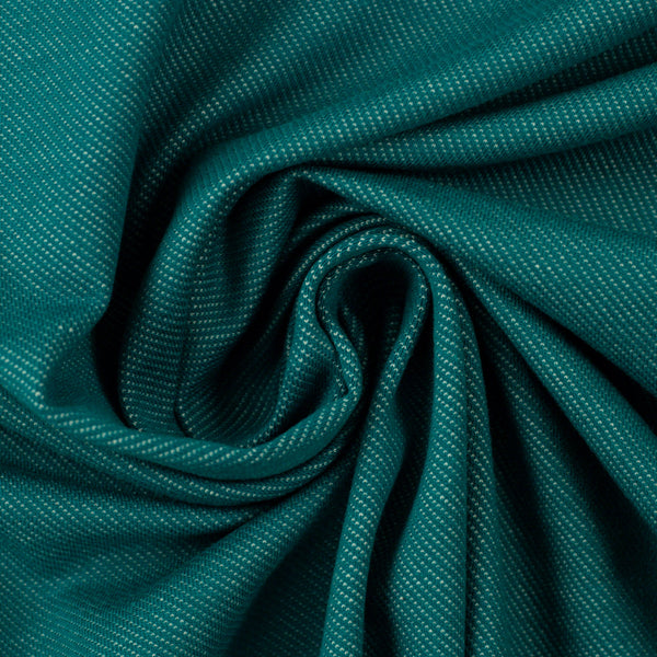 End of roll 77 cm - Petrol green denim look - Jersey