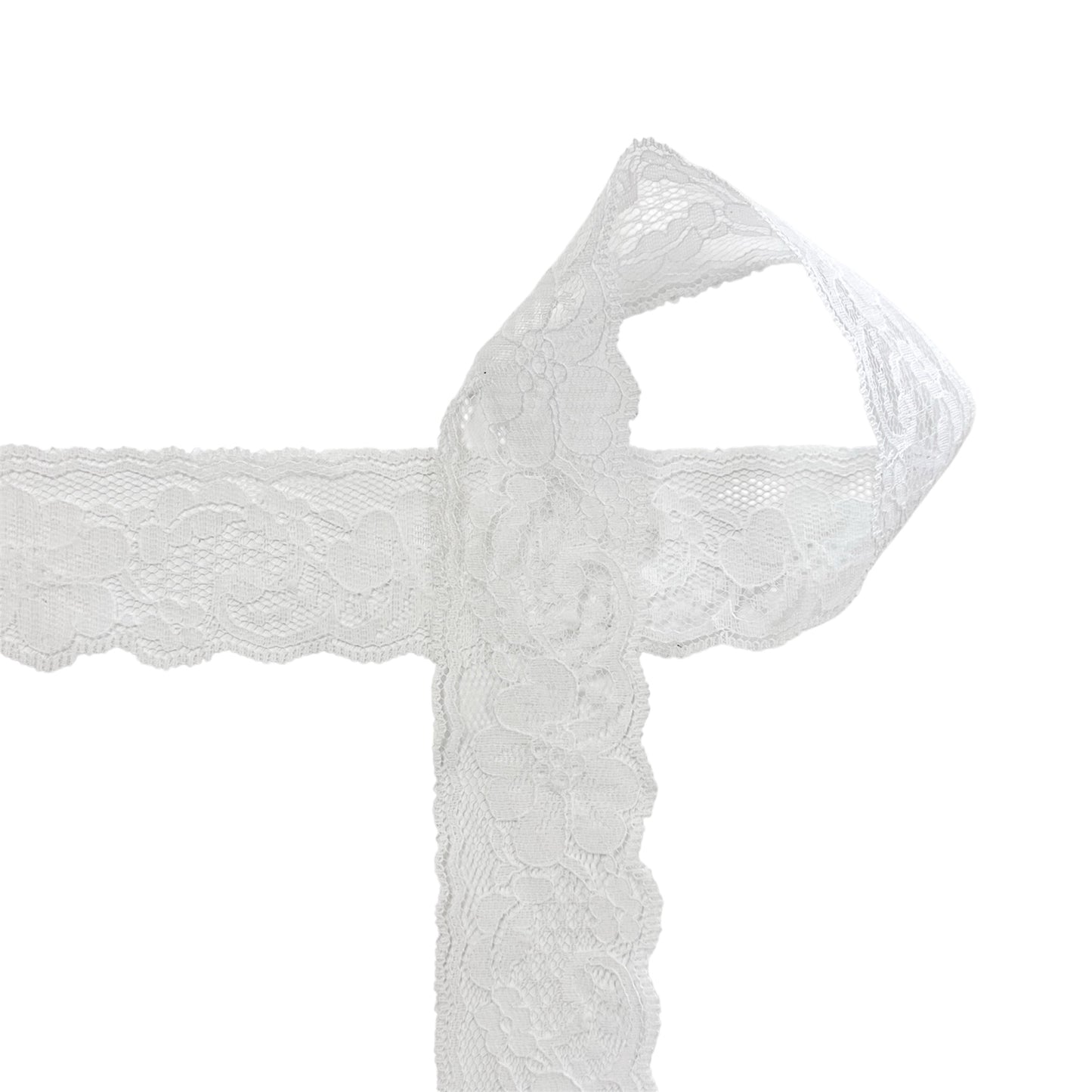 White - Fancy Lace 48 mm