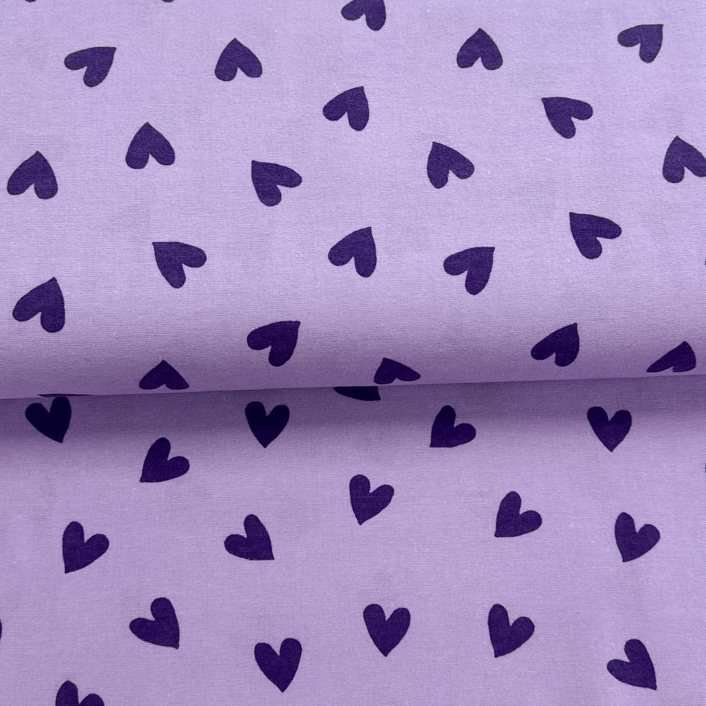 Coeurs lavande - Flanelle