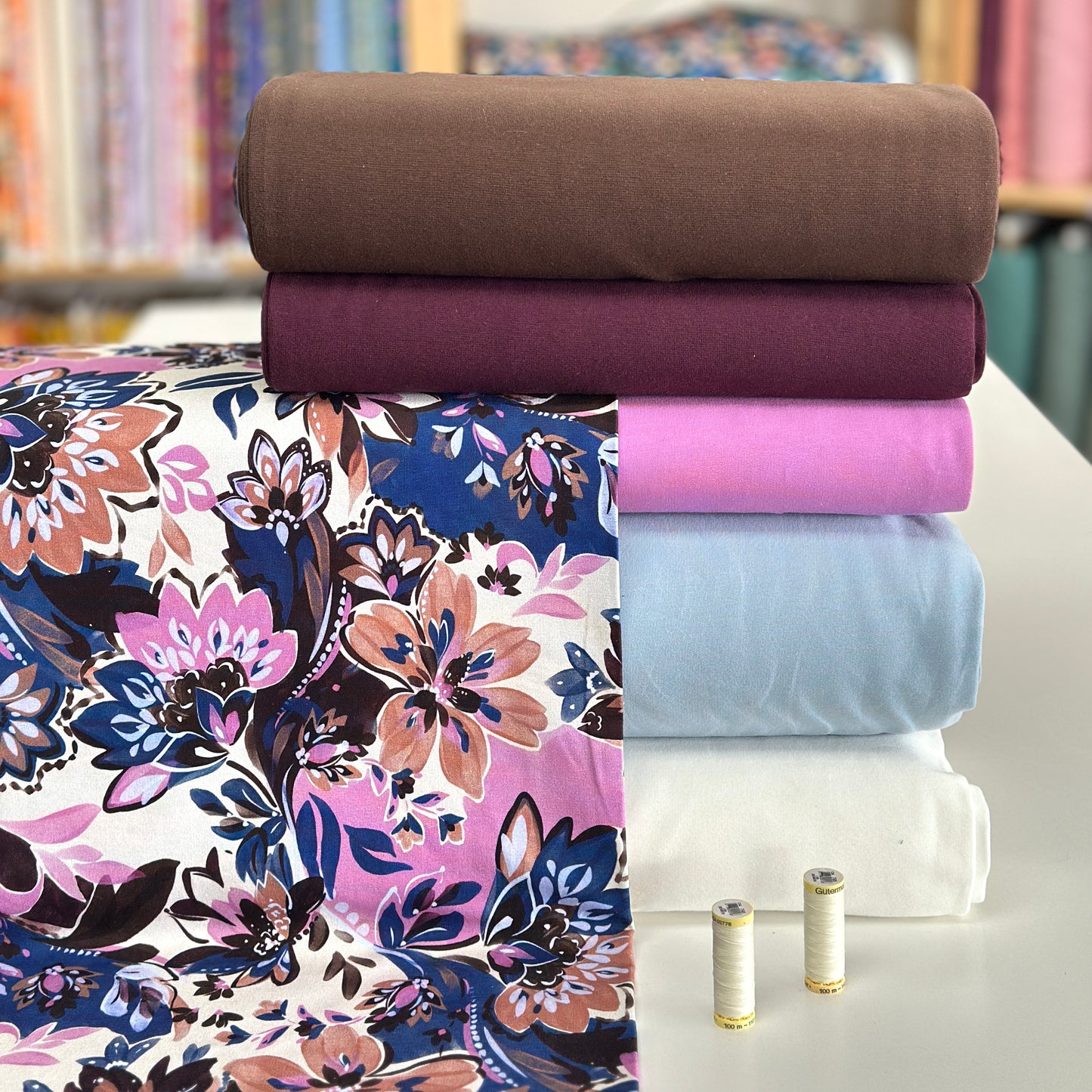 Vertigineuses écru - French Terry imprimé digital