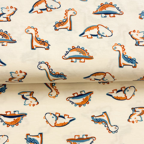 Dinosaures - Jersey imprimé biologique