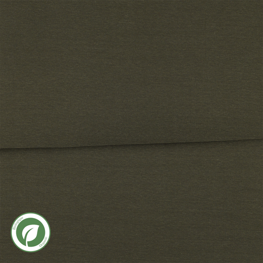 Vert camouflage - Bord côte (ribbing) biologique