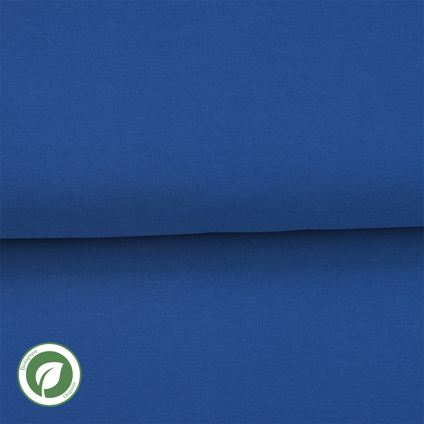 Electric blue - Organic solid French Terry