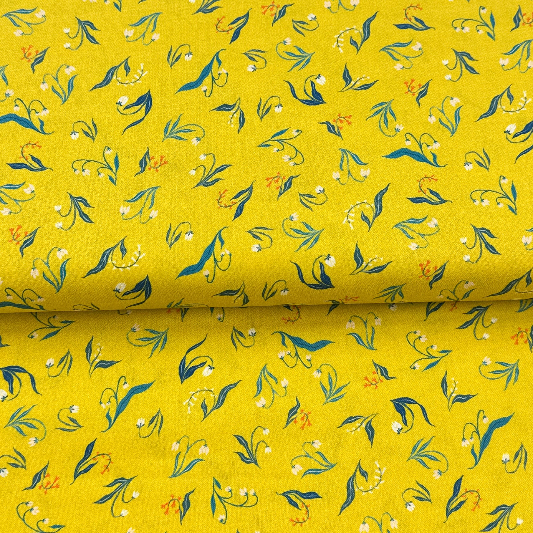 Floral jaune - Figo Fabrics - Coton courtepointe imprimé