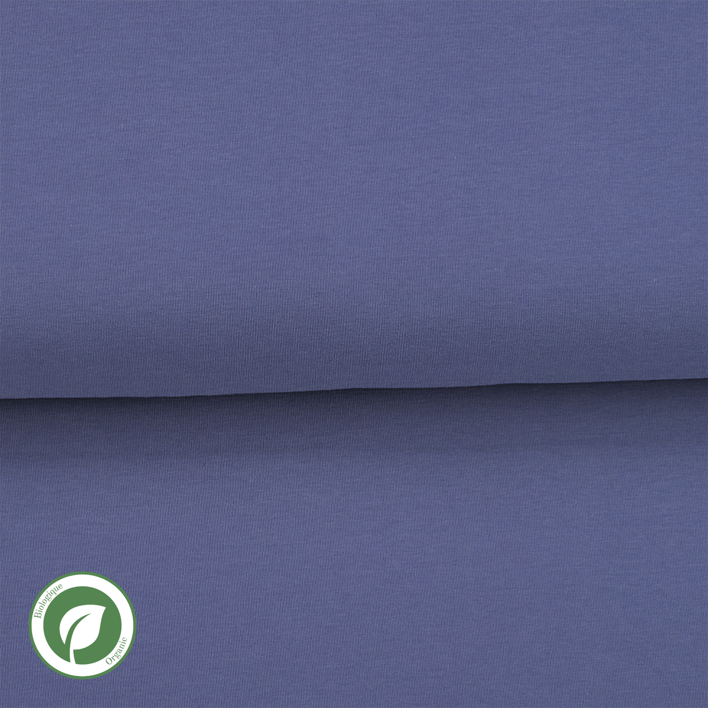 Bleu lavande - Coton ouaté biologique extensible uni