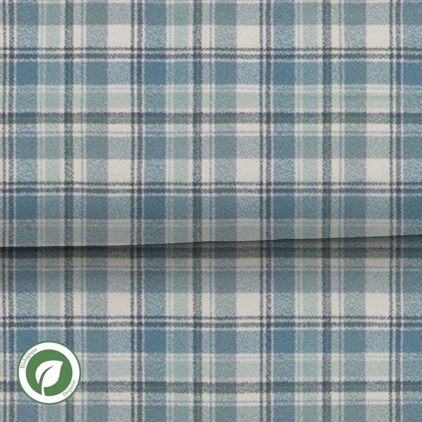 Dusty blue - Mammoth organic - Flanelle biologique