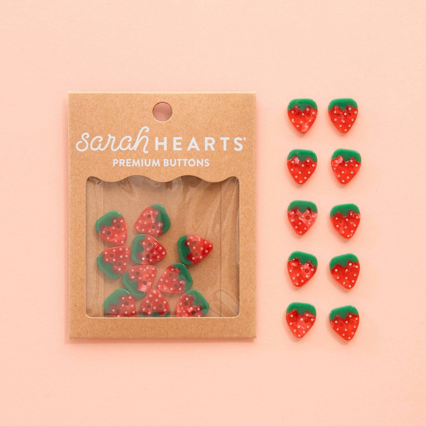 Boutons Fraise Petits 5/8"