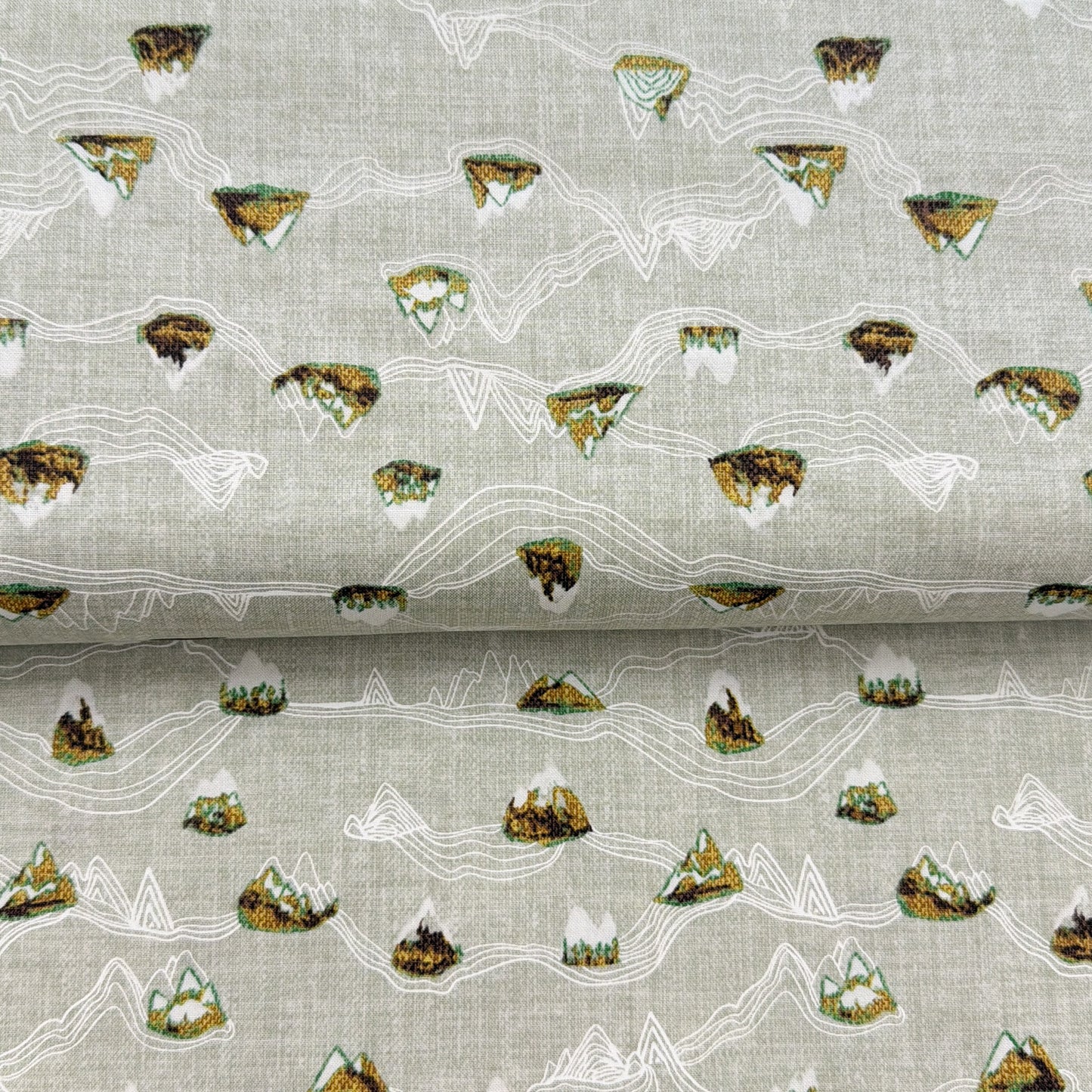 Montagnes sauge - Figo Fabrics - Coton courtepointe imprimé