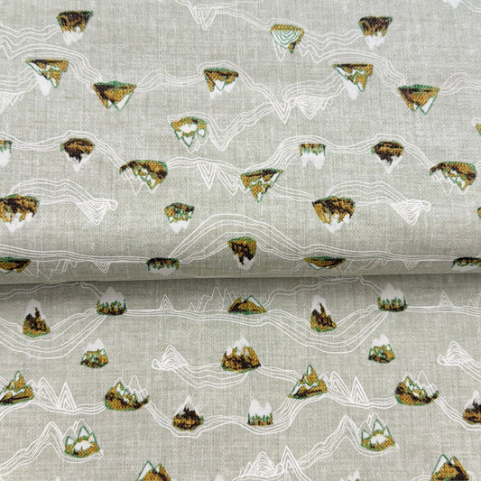 Montagnes sauge - Figo Fabrics - Coton courtepointe imprimé