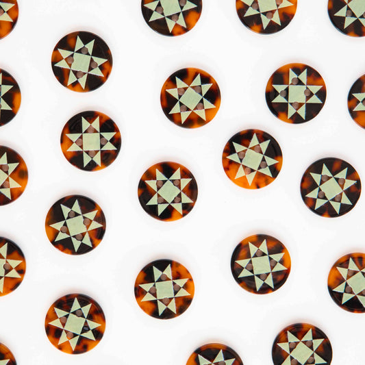 Boutons Étoile de Quilt Grands 1"