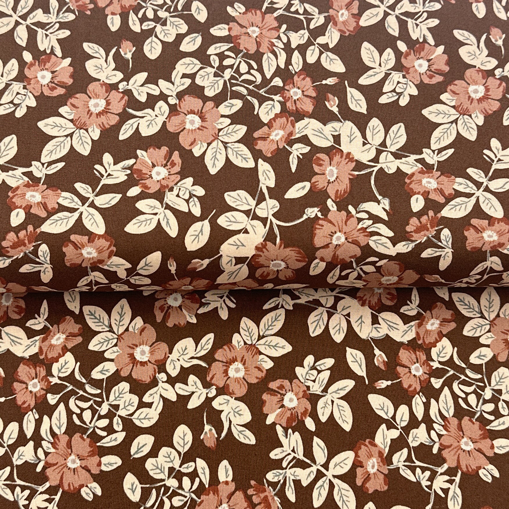 Floral Cacao - Figo Fabrics - Coton courtepointe imprimé