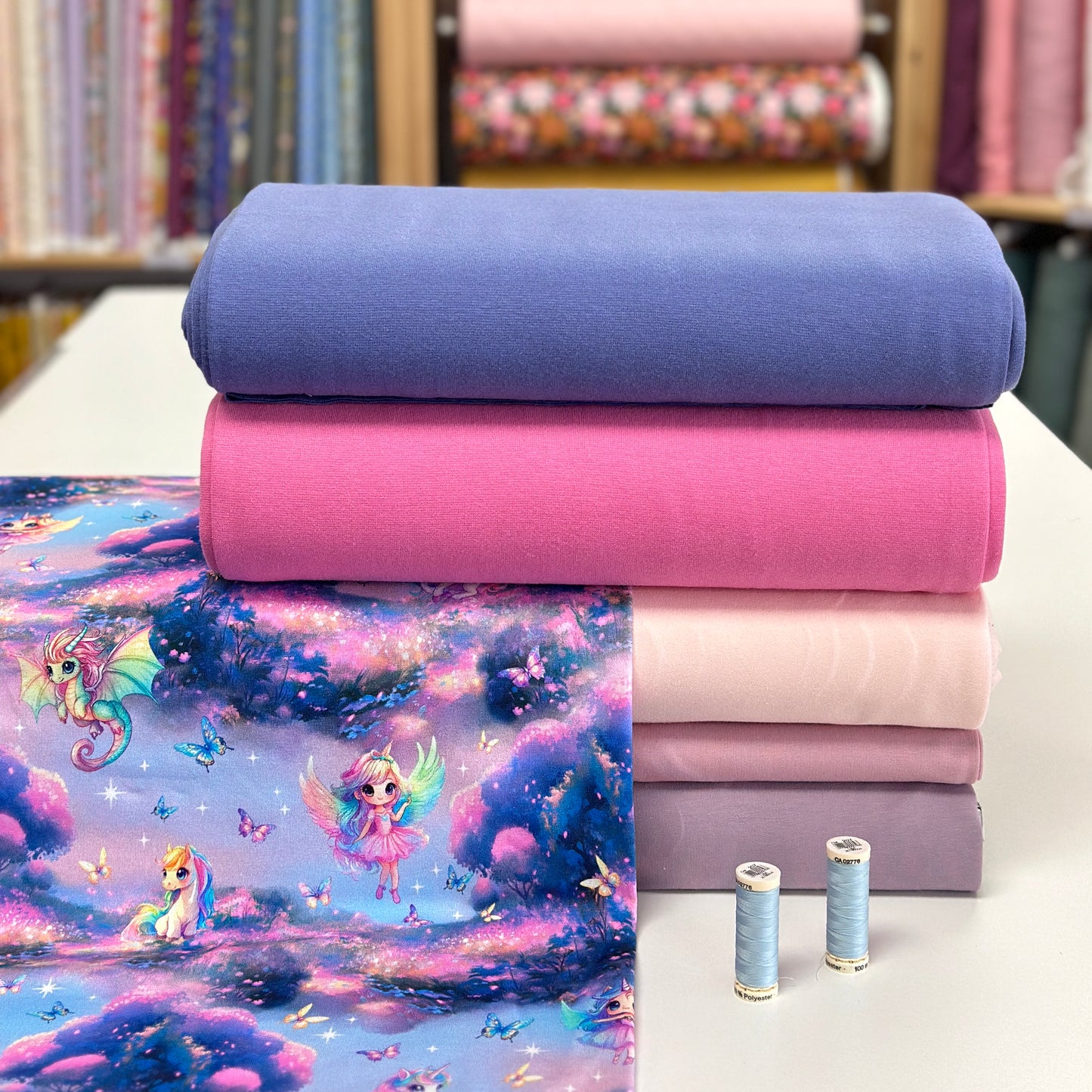 Fées - French Terry imprimé digital