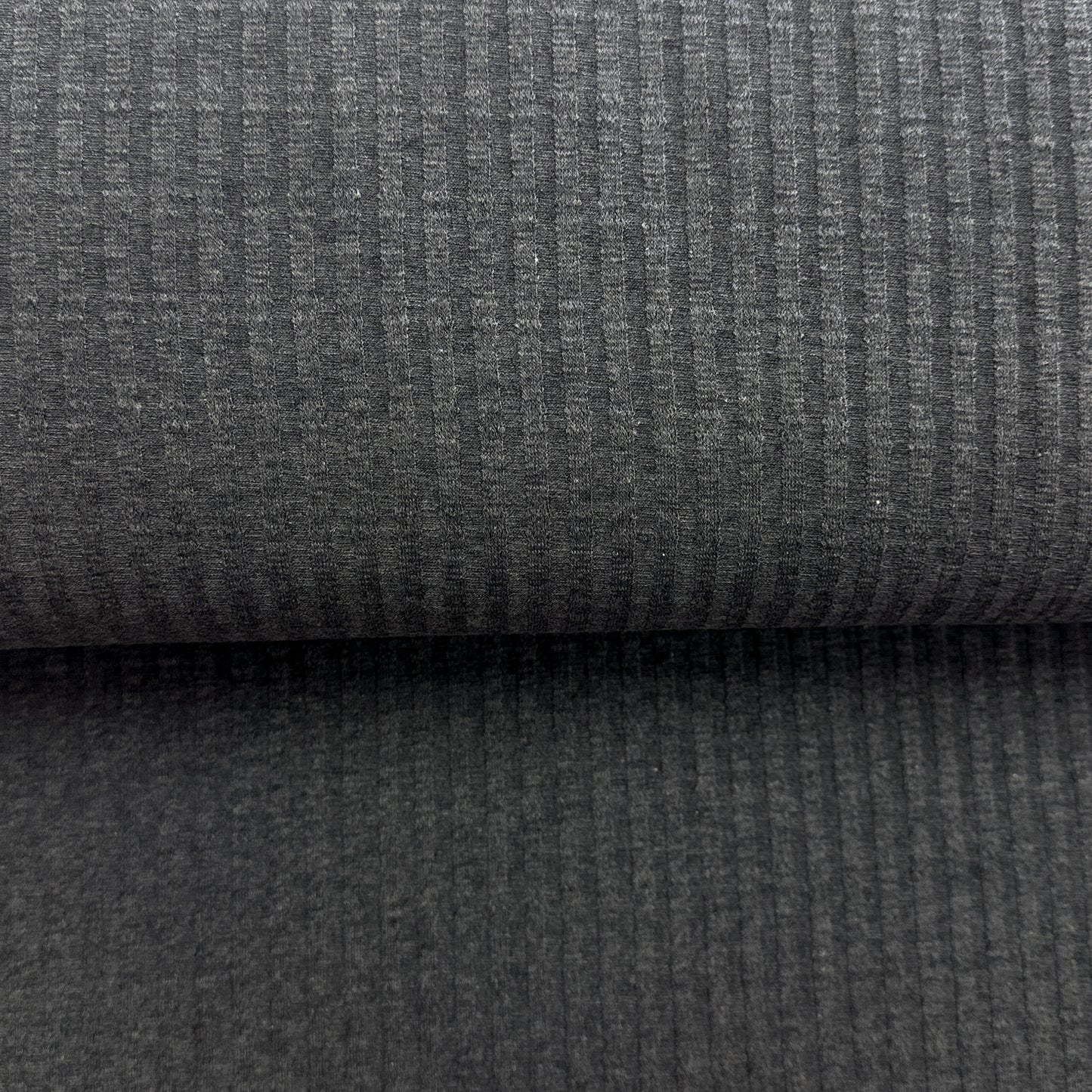 Fin de rouleau 69 cm - Gris - Jacquard jersey côtelé