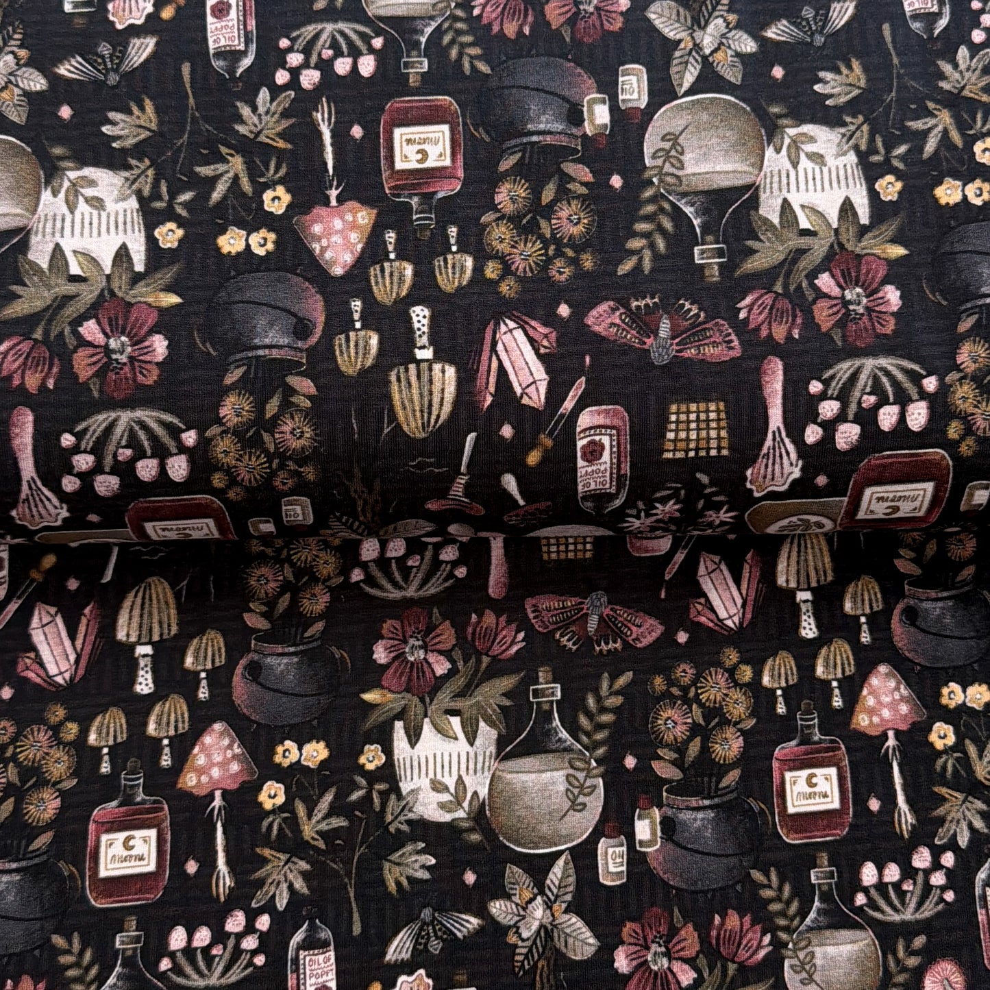 The Enchanted Greenhouse Black - NON NON OUI - Printed Jersey
