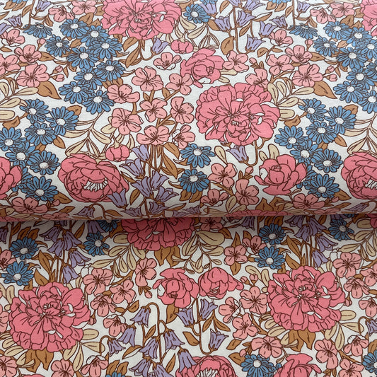 Douce récolte écru - Jersey imprimé