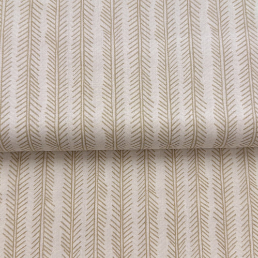 Lignes sapinées crème - Figo Fabrics - Coton courtepointe imprimé