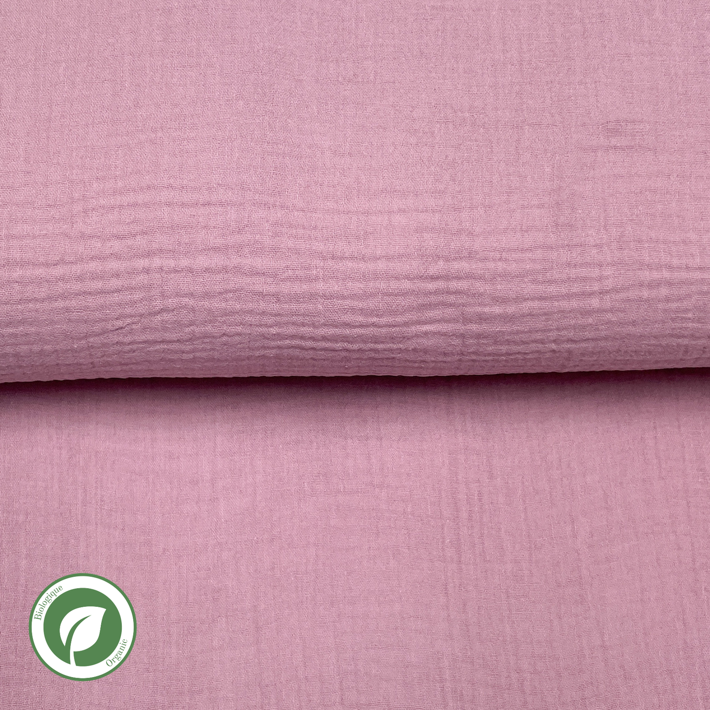 Lilas - Mousseline de coton biologique double gaze